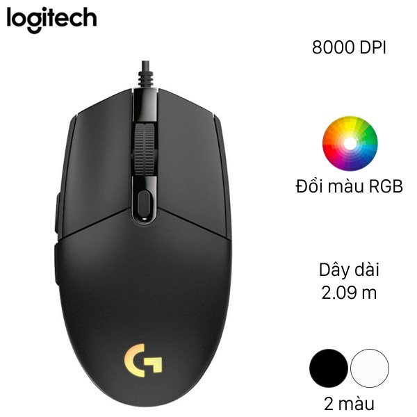 Chuột Gaming Logitech G102 Gen2 Lightsync 